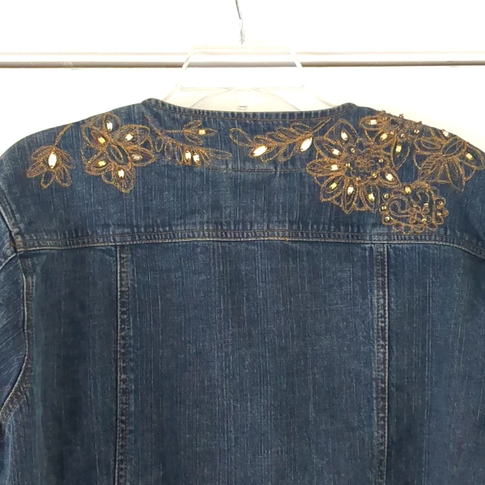 Chico's - Beaded Denim Jacket - Picture 3 of 6